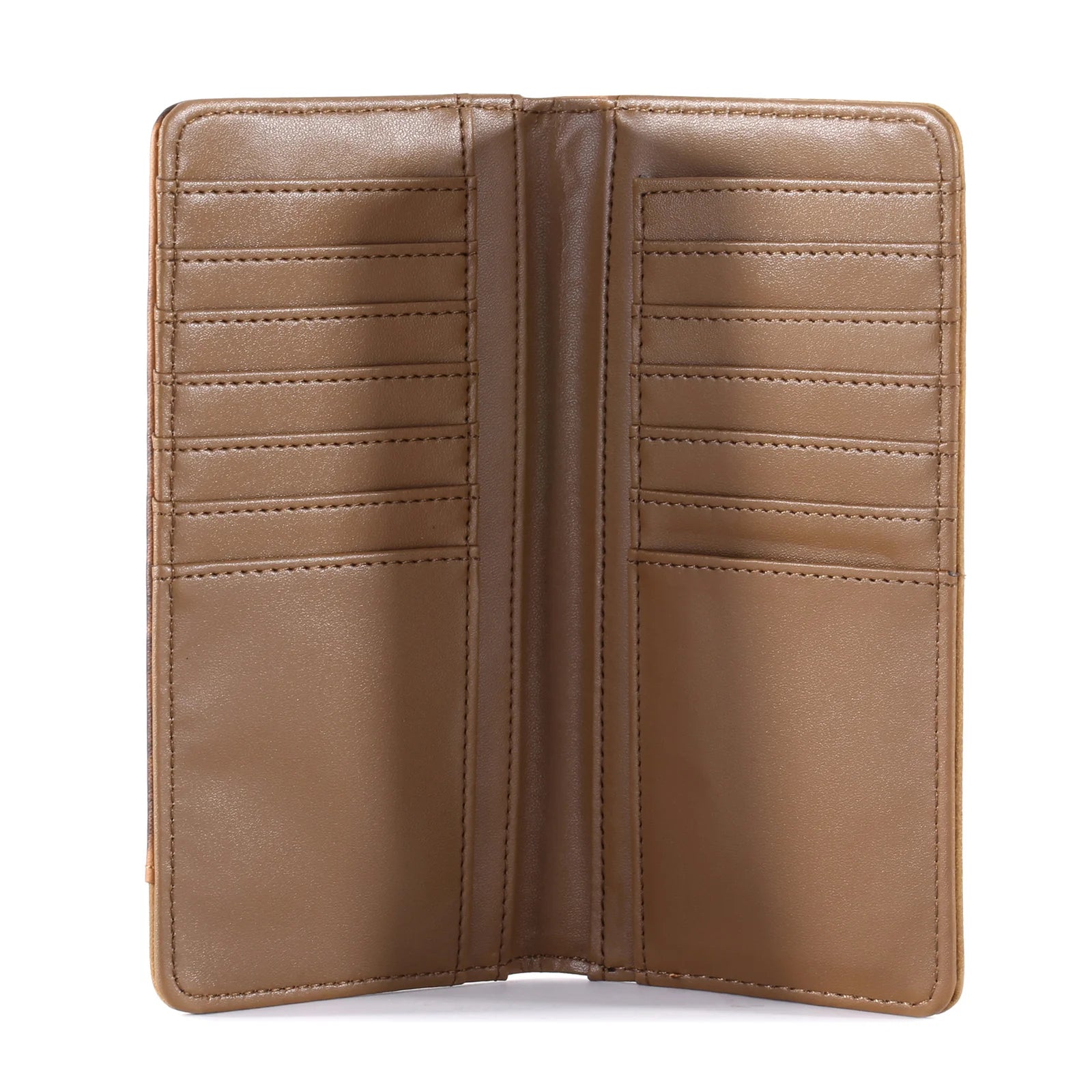 Embossed Floral Men's Bifold Long PU Leather Wallet