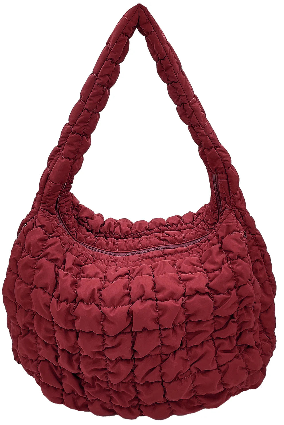Large Burgandy Quilted Bag