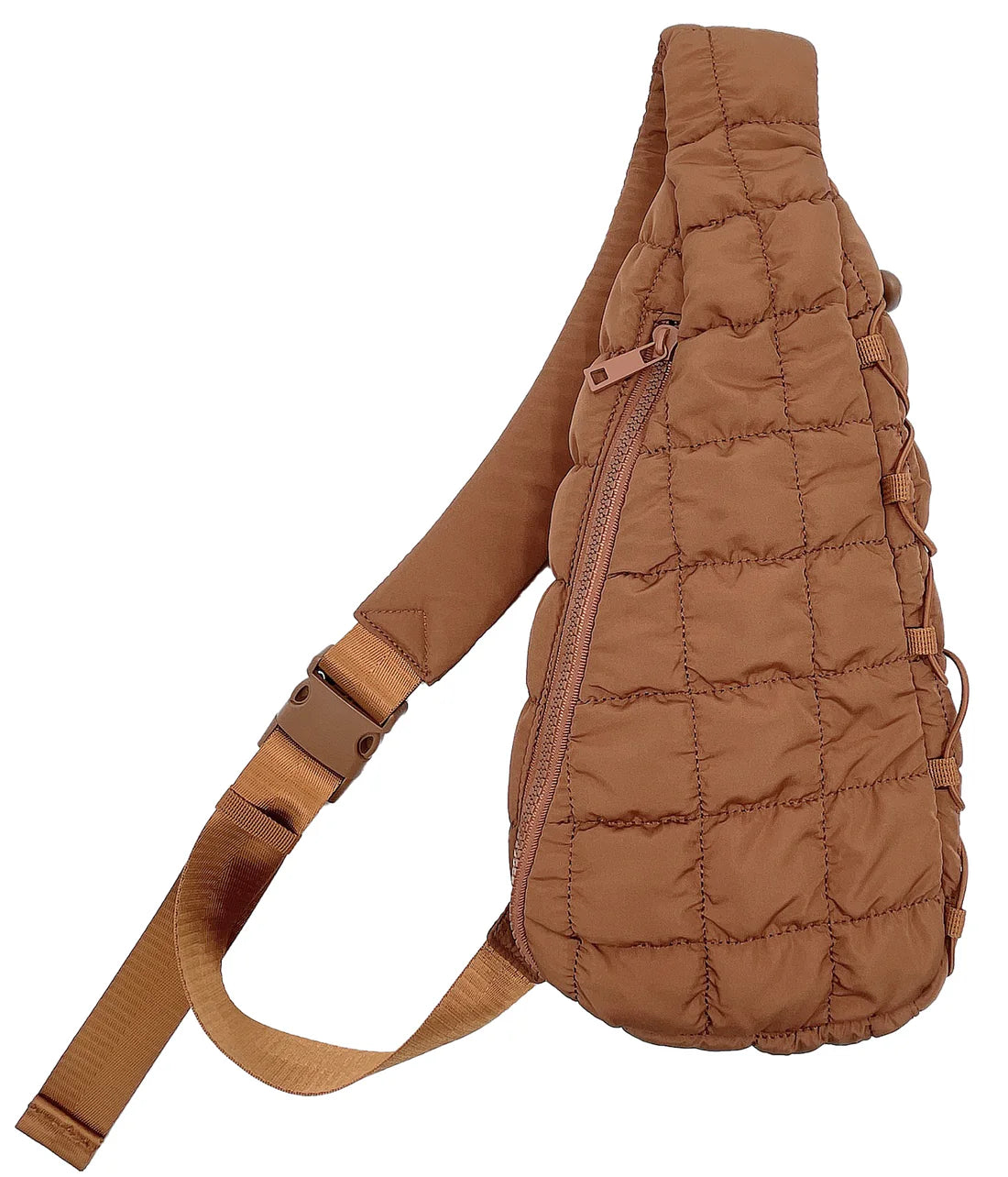 Quilted Brown Crossbody Bag