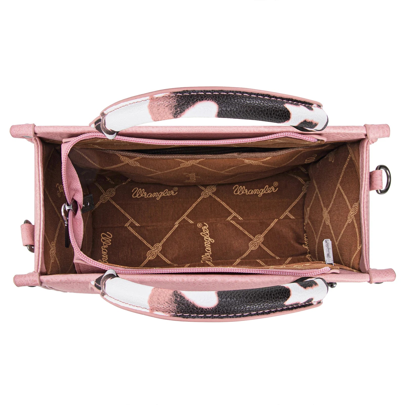 Wrangler Cow Print Concealed Carry Tote/Crossbody - Hot Pink