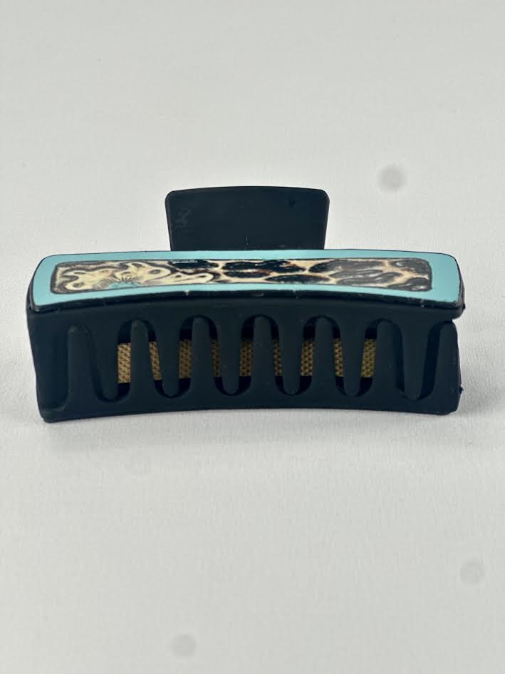 Large Leopard/Flower Clip