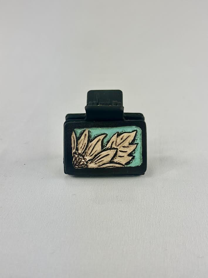 Sm Blue Sunflower Clip