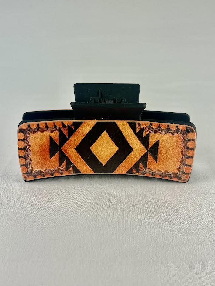 Large Rusty Aztec Clip