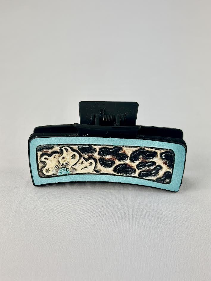 Large Leopard/Flower Clip