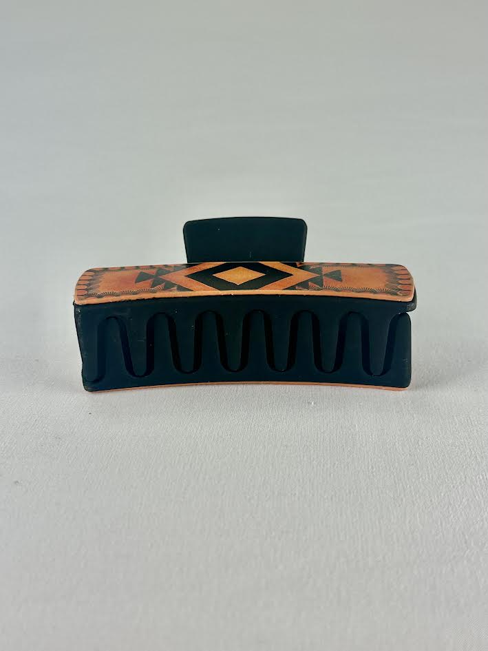 Large Rusty Aztec Clip