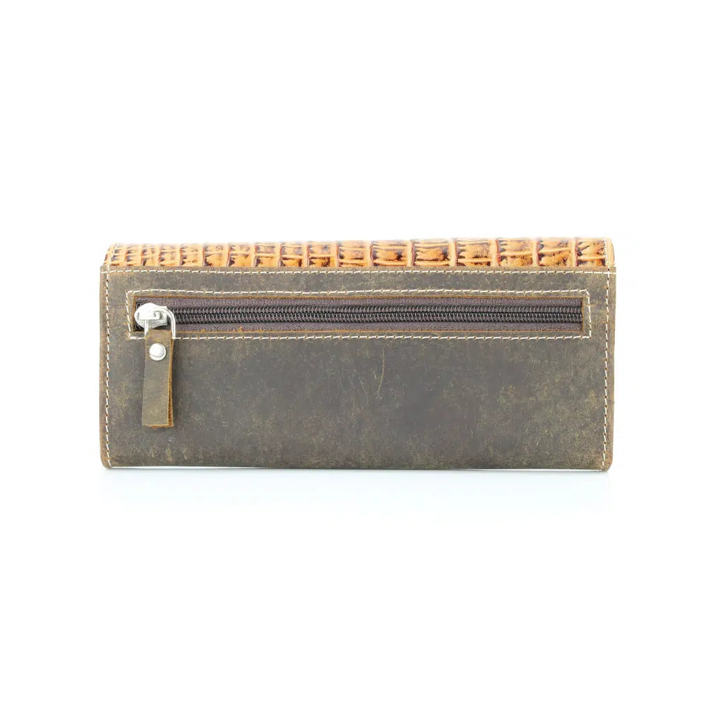 American Bison Leather Snake Skin Wallet