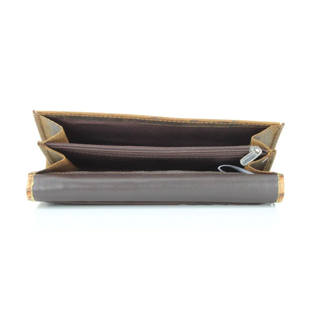 American Bison Leather Snake Skin Wallet