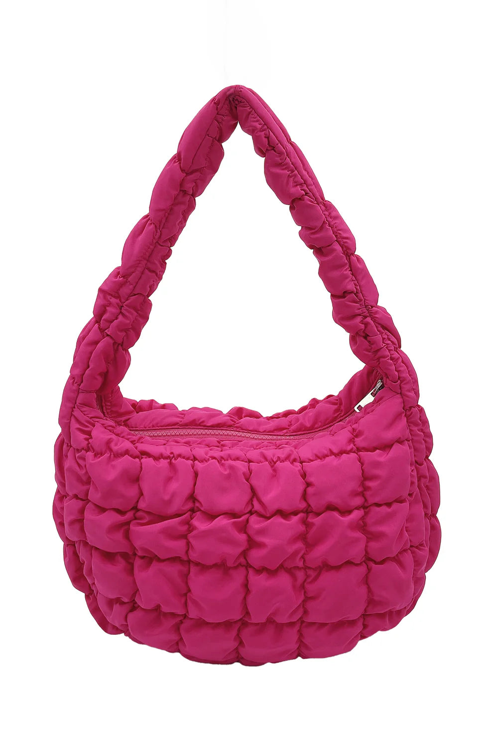 Small Fuchsia Quilted Handbag