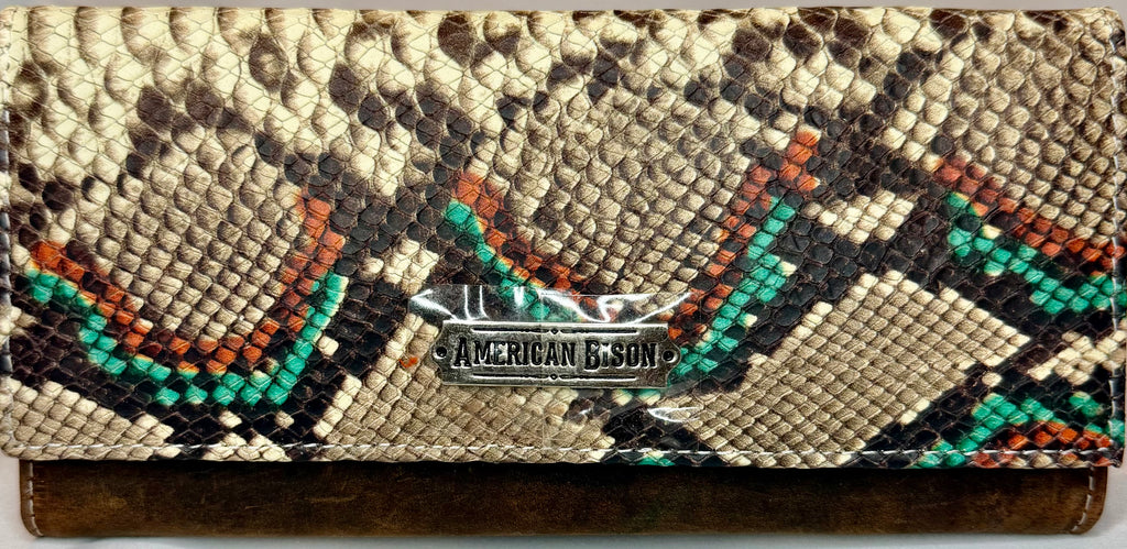 American Bison Snake Skin Wallet