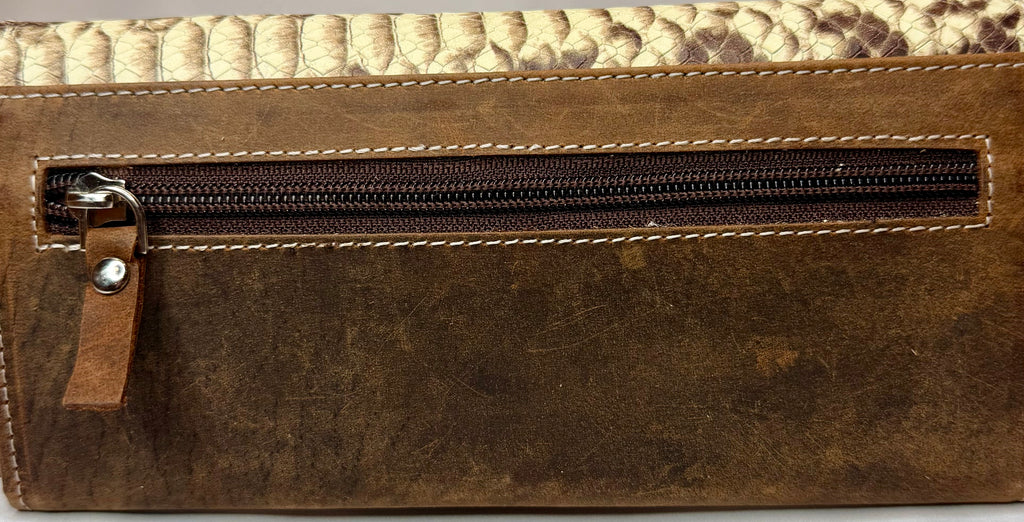 American Bison Snake Skin Wallet