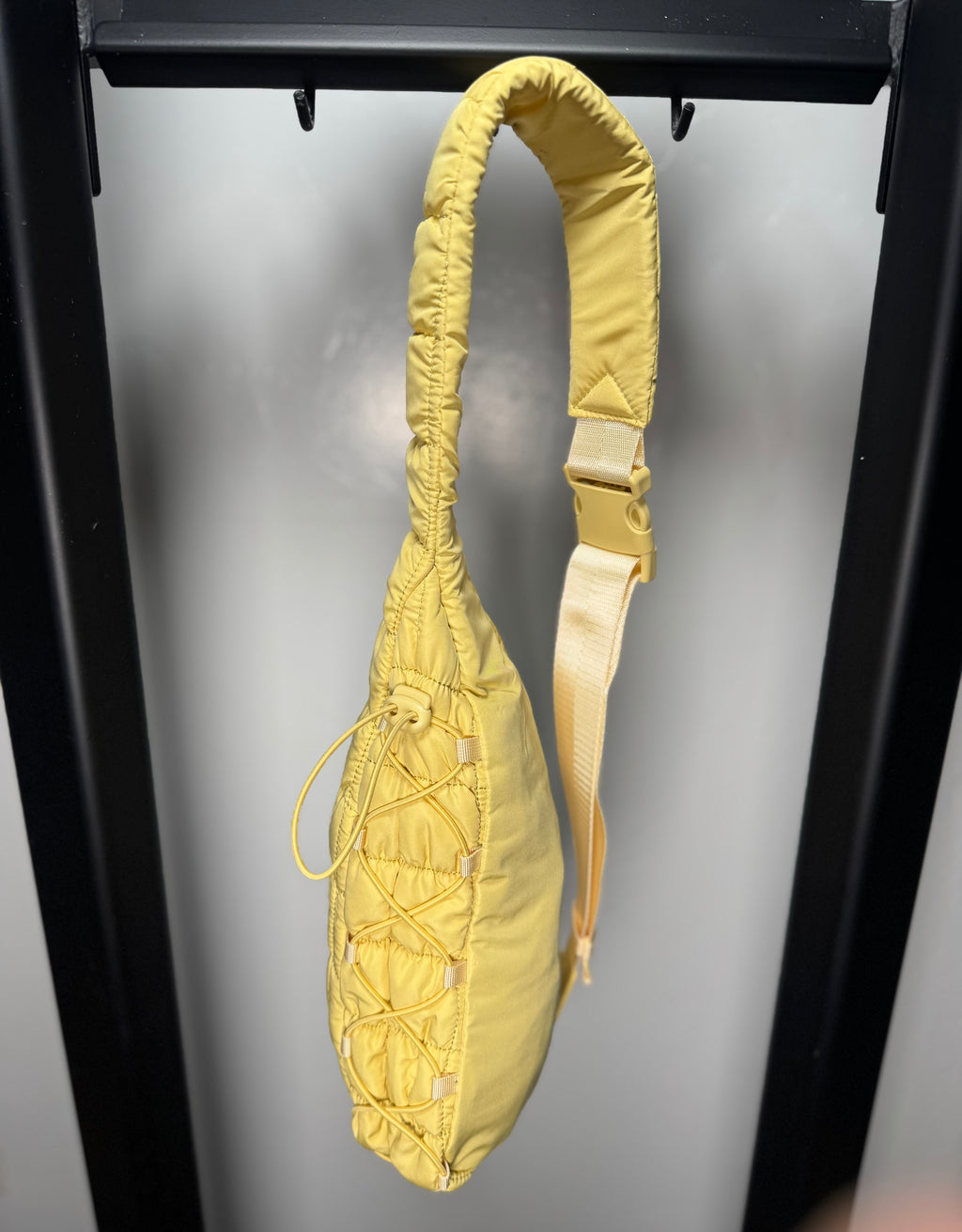 Quilted Yellow Crossover Bag