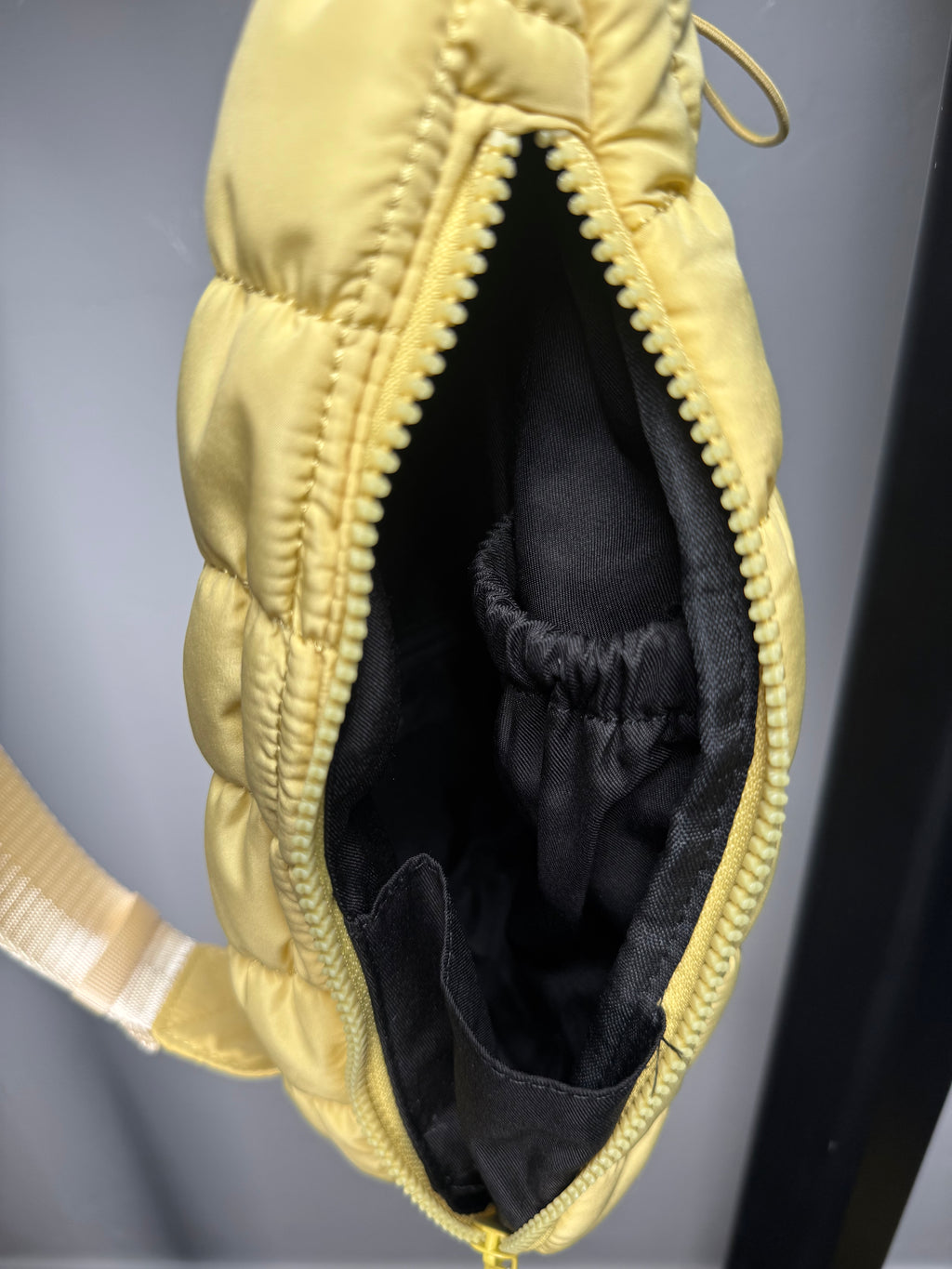 Quilted Yellow Crossover Bag