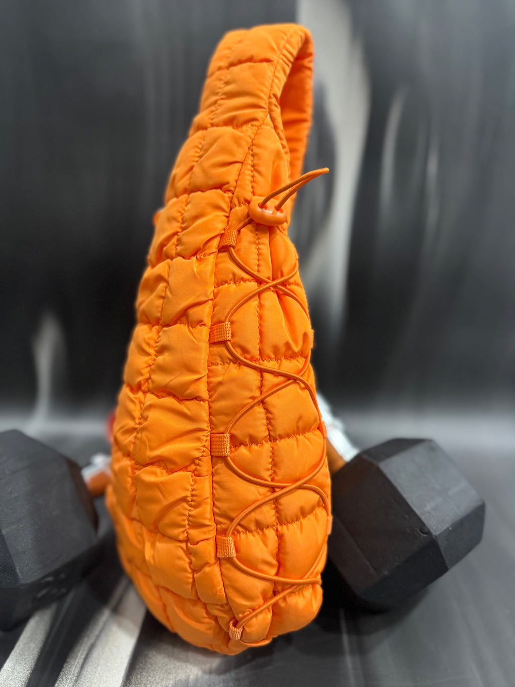 Quilted Orange Crossbody Bag