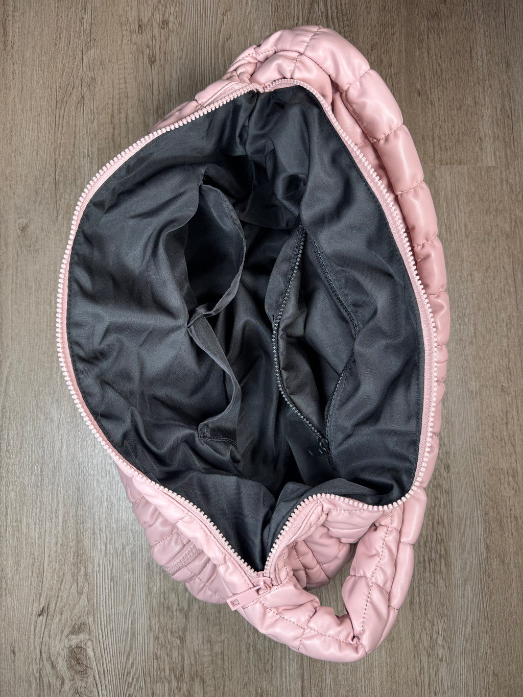 Large Pink Glossy Quilted Bag