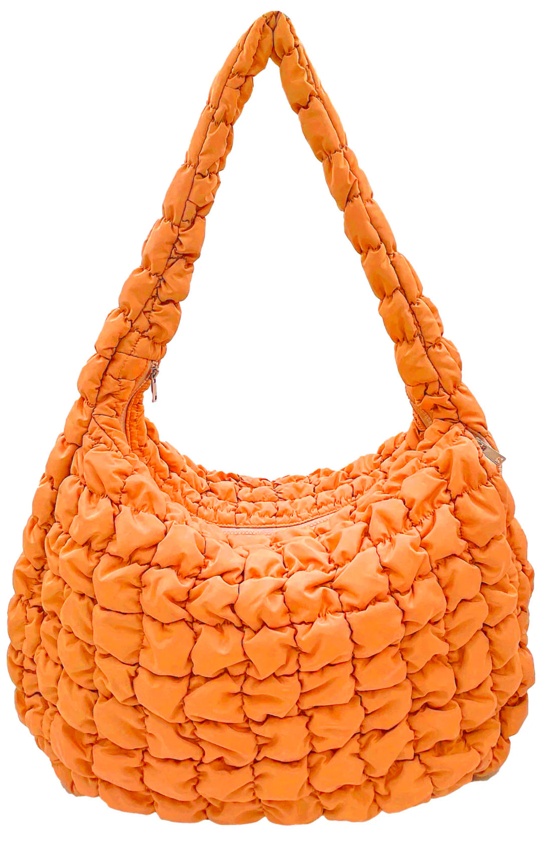 Large Tangerine Quilted Bag