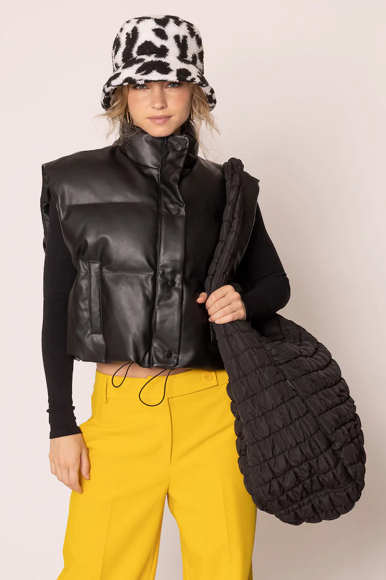 XL Black Quilted Bag