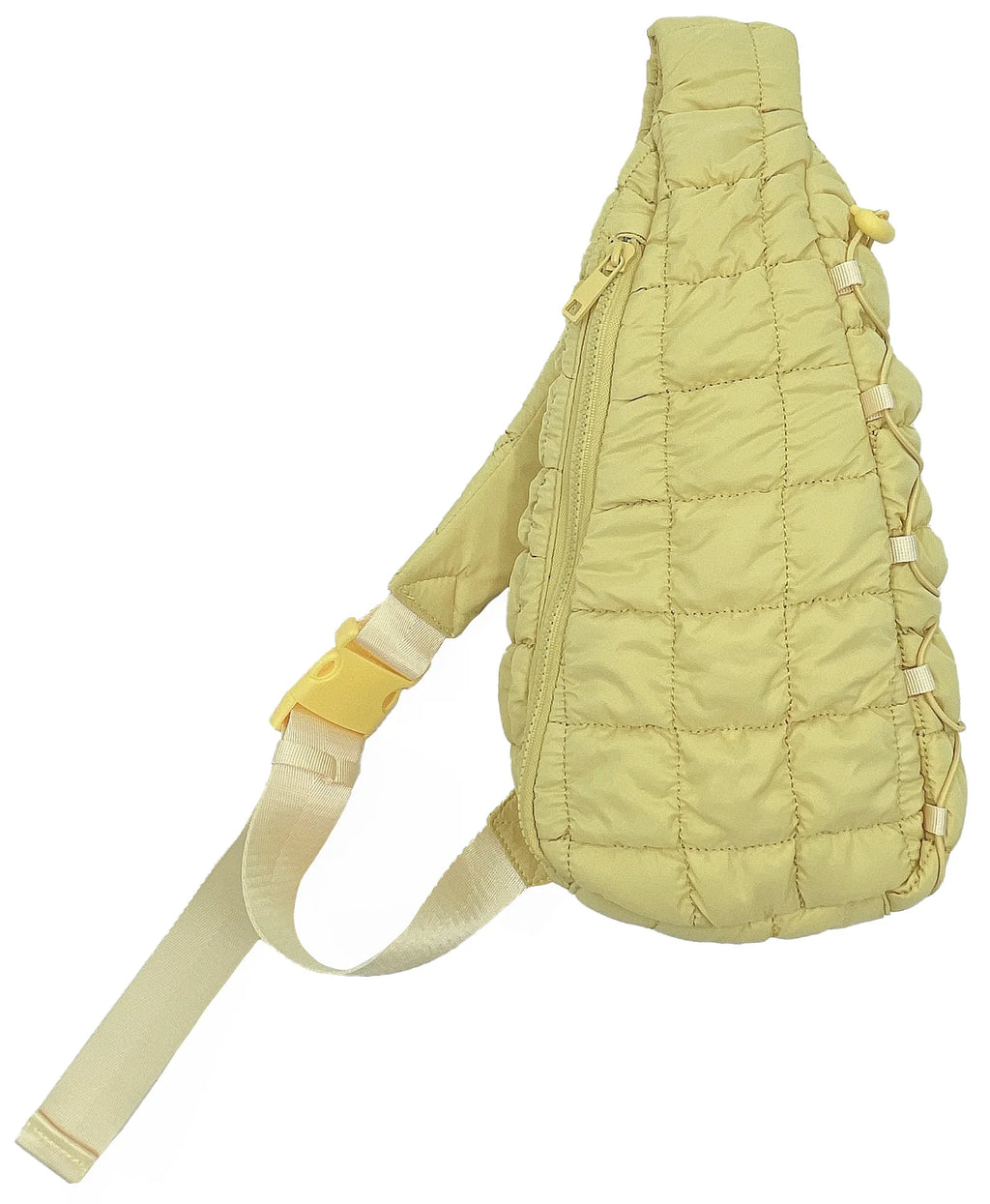 Quilted Yellow Crossover Bag