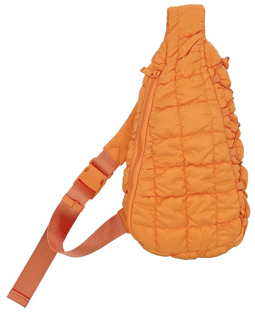 Quilted Orange Crossbody Bag