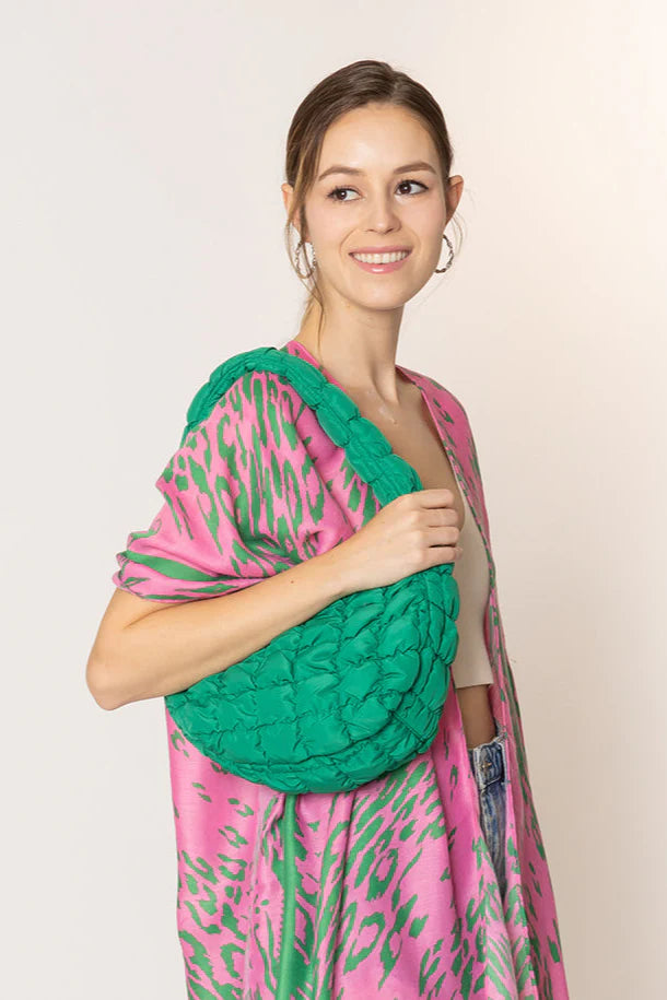 Small Green Quilted Handbag