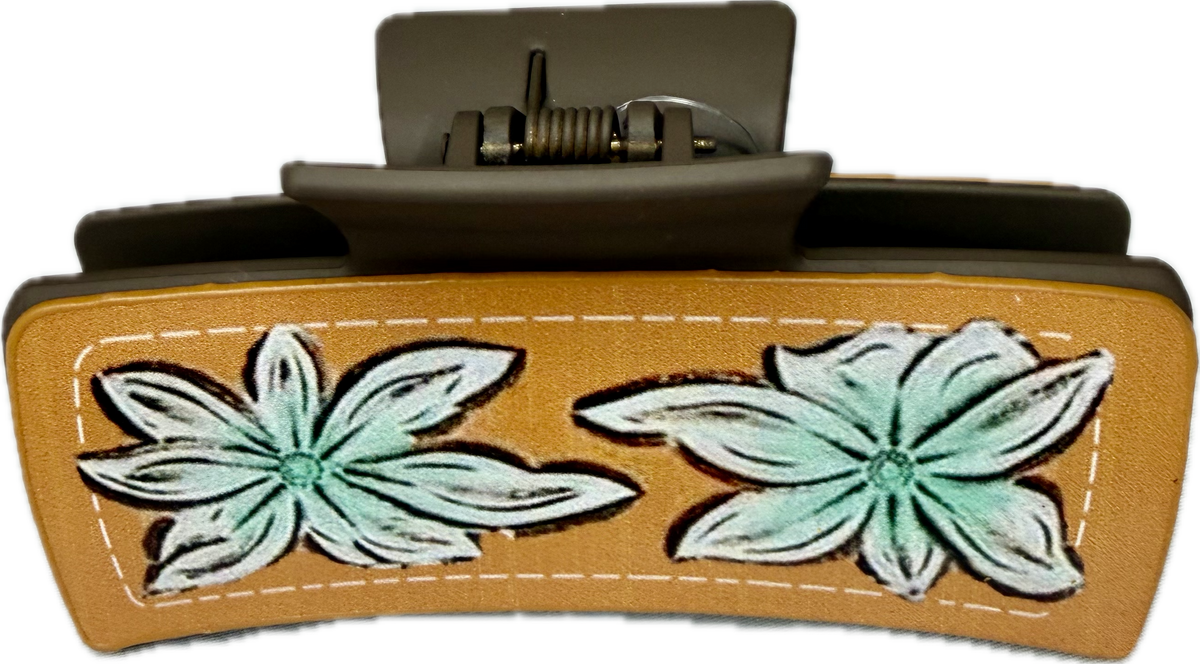 Lg Light Blue Flower Clip