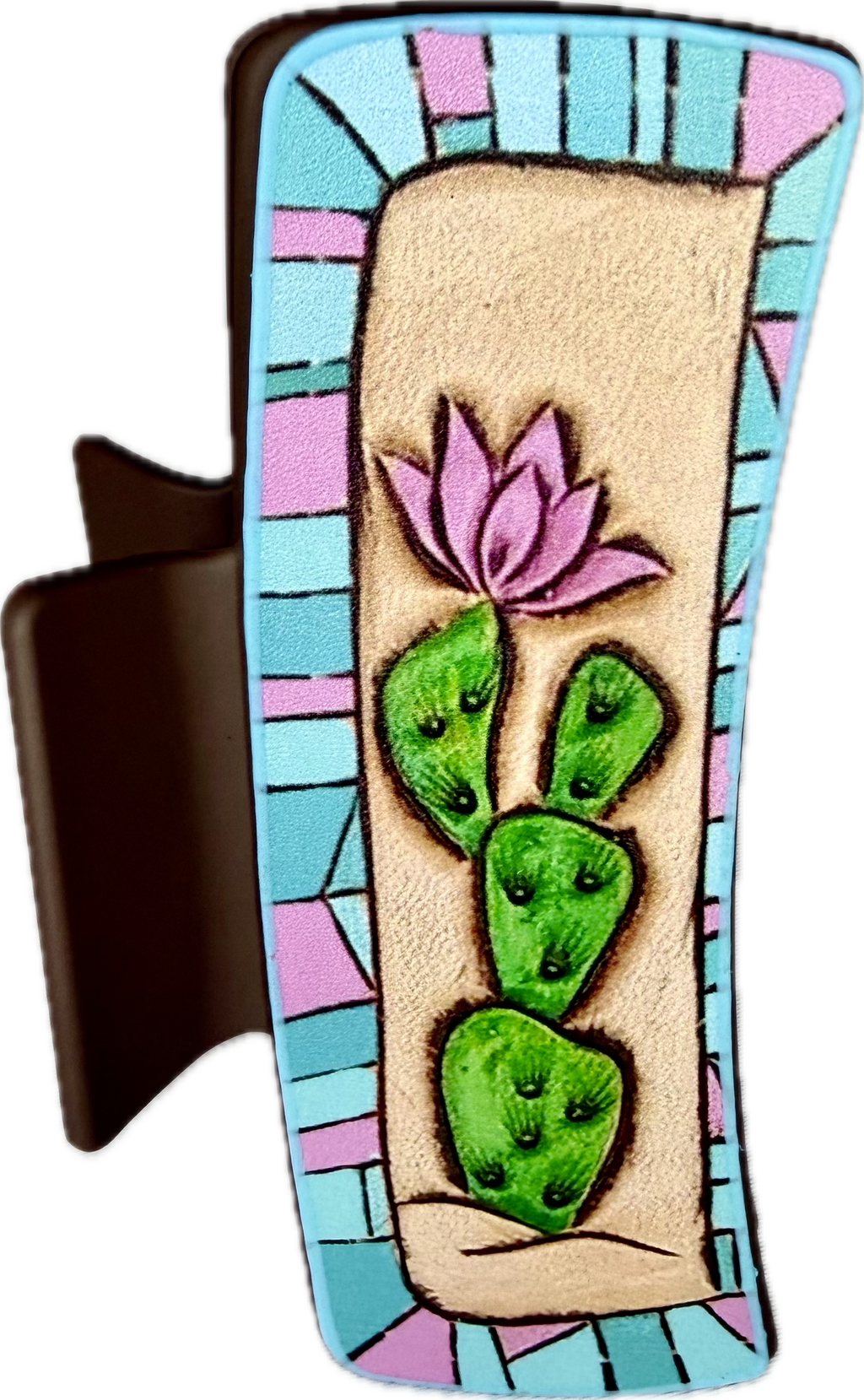 Lg Pink Cactus Clip