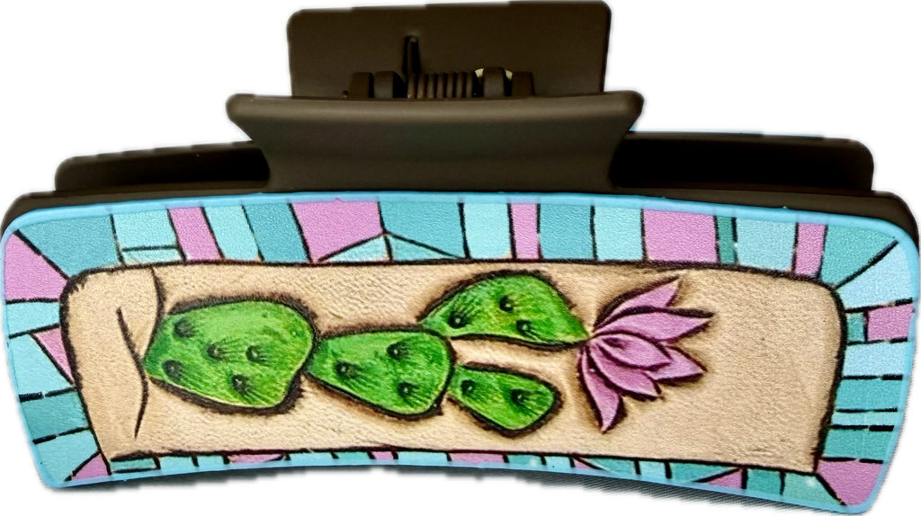 Lg Pink Cactus Clip