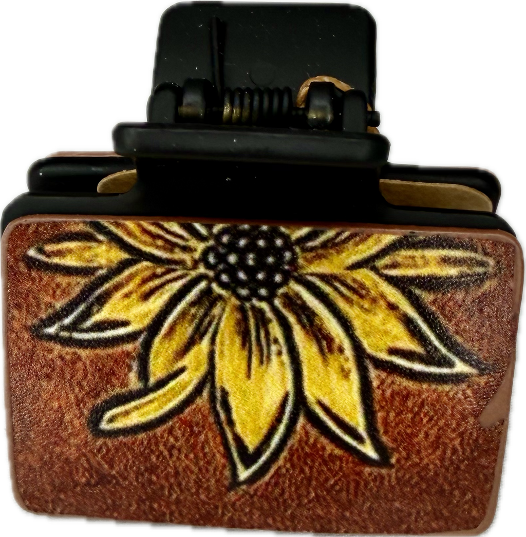 Sm Brown Sunflower Clip