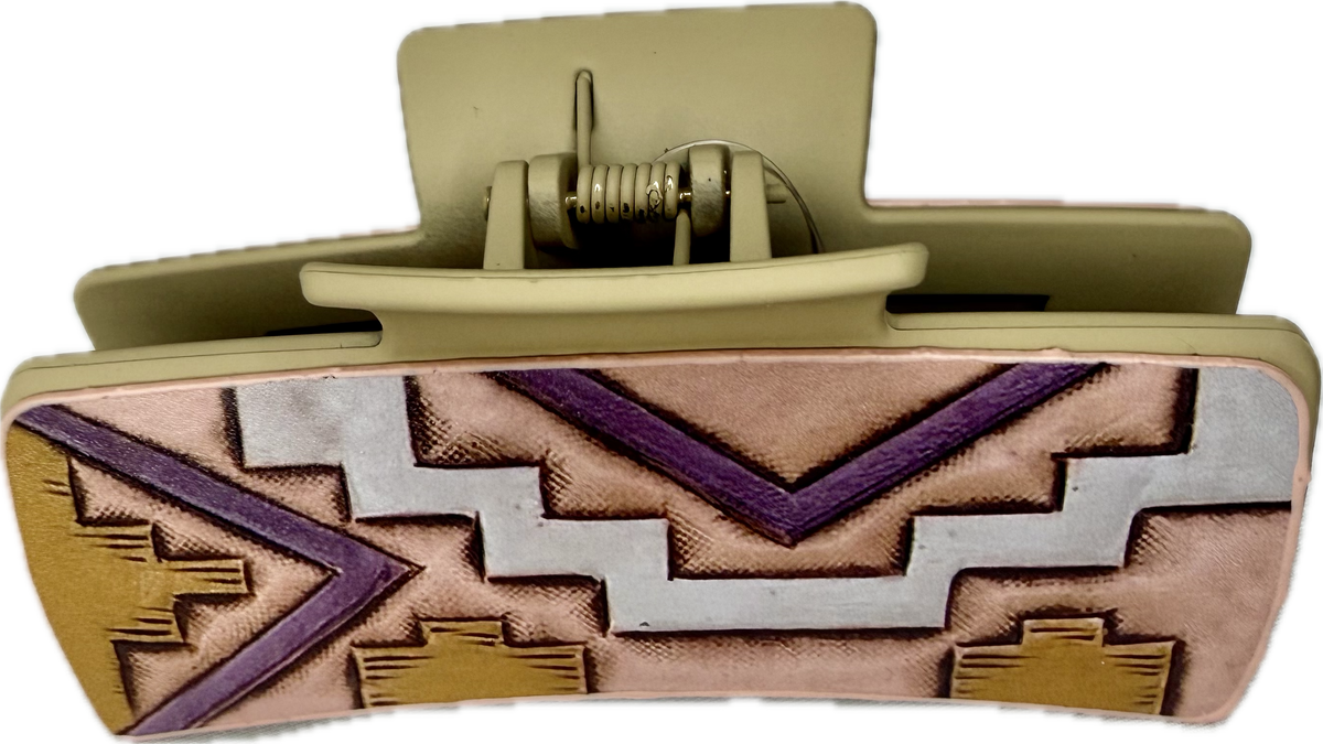 Lg Purple Aztec Clip