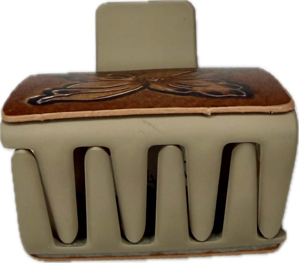 Sm Brown Flower Clip