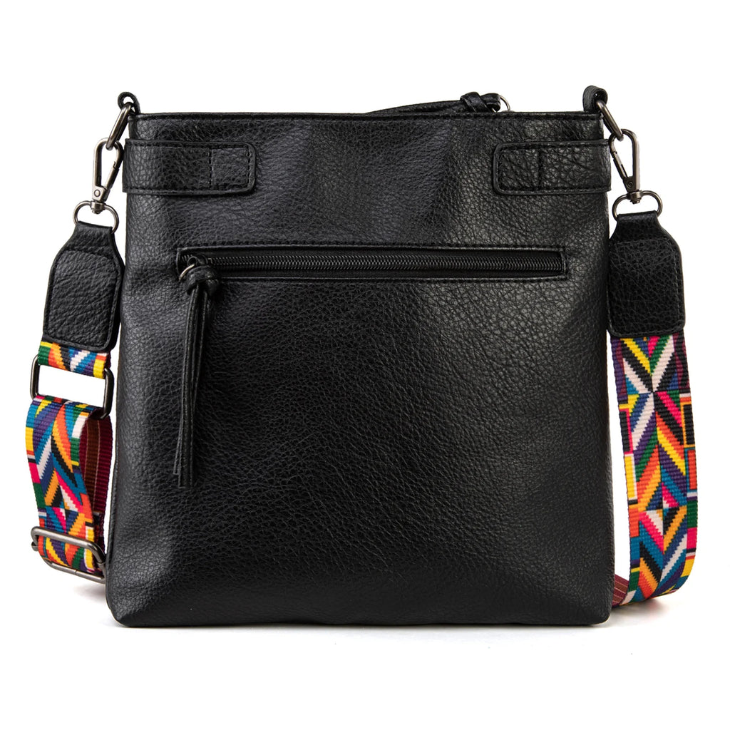 Montana West Multi Pockets Crossbody Bag - Black