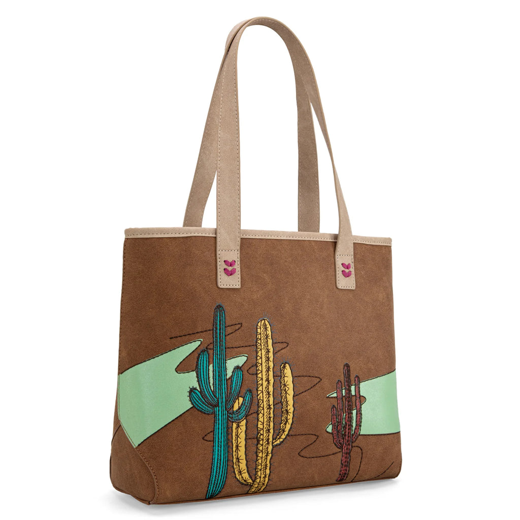 Montana West Embroidered Tote with Wallet Set
