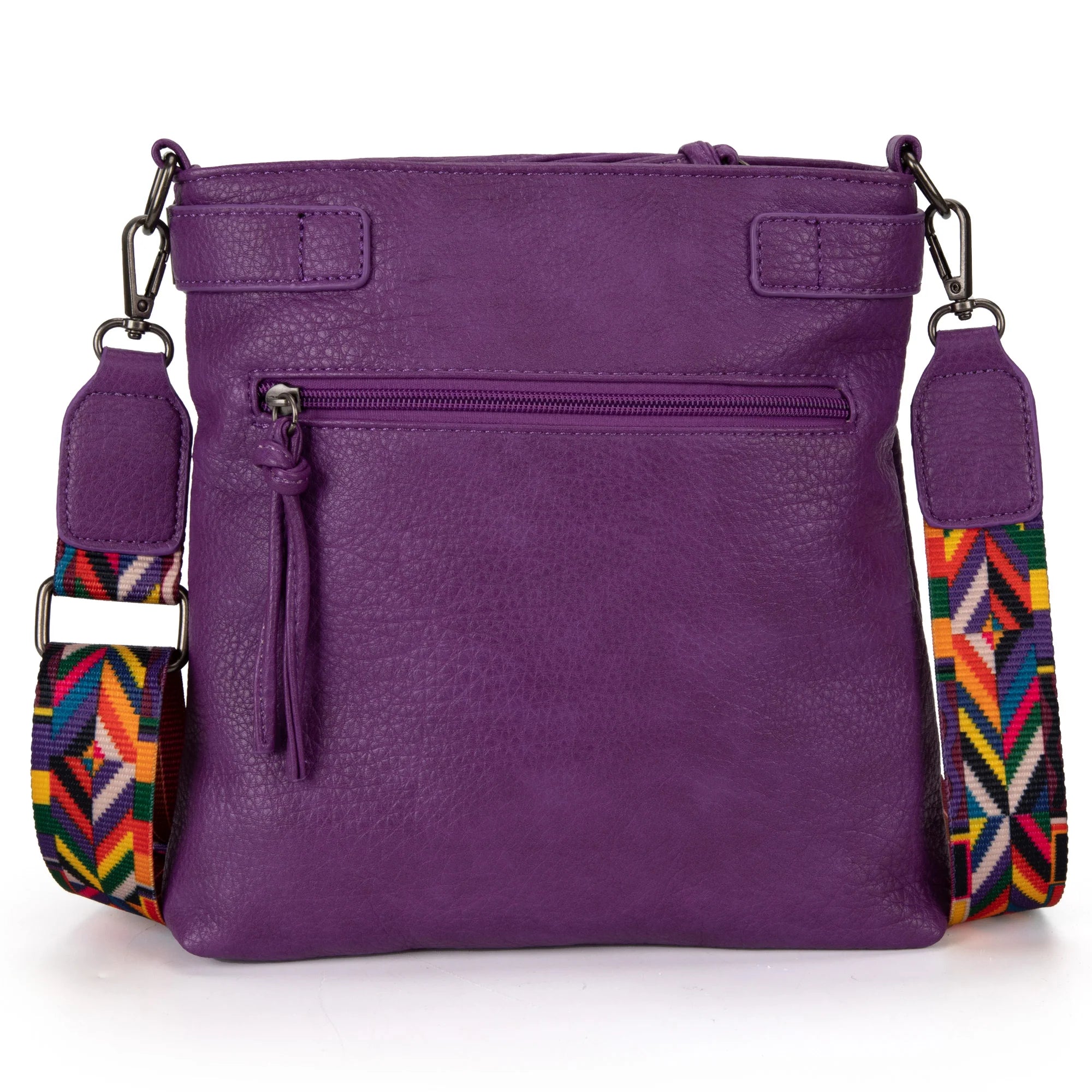 Montana West Multi Pockets Crossbody Bag - Purple