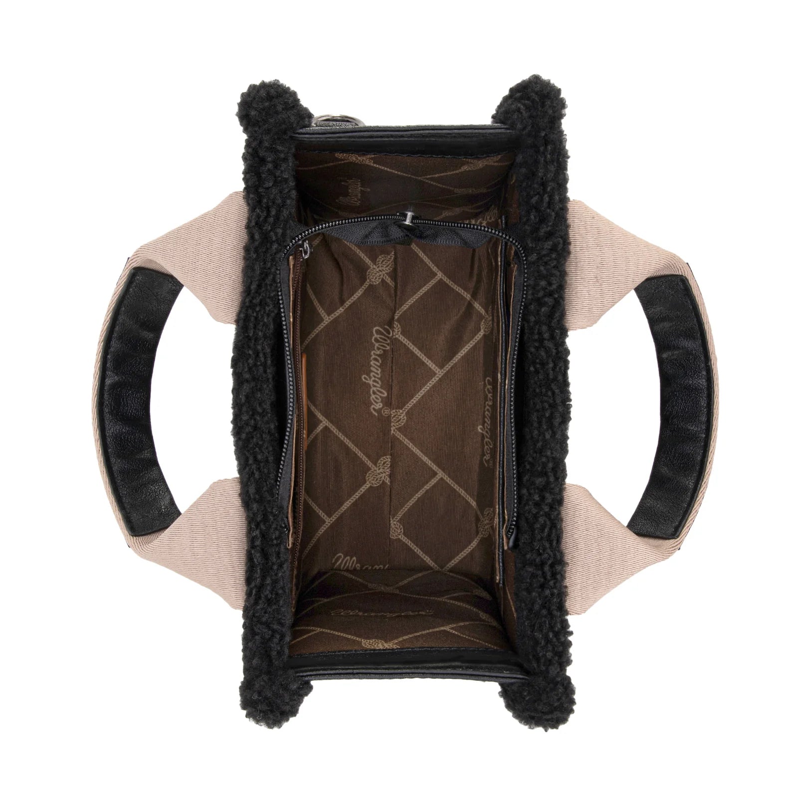 Wrangler Sherpa Small Canvas Tote/Crossbody - Black