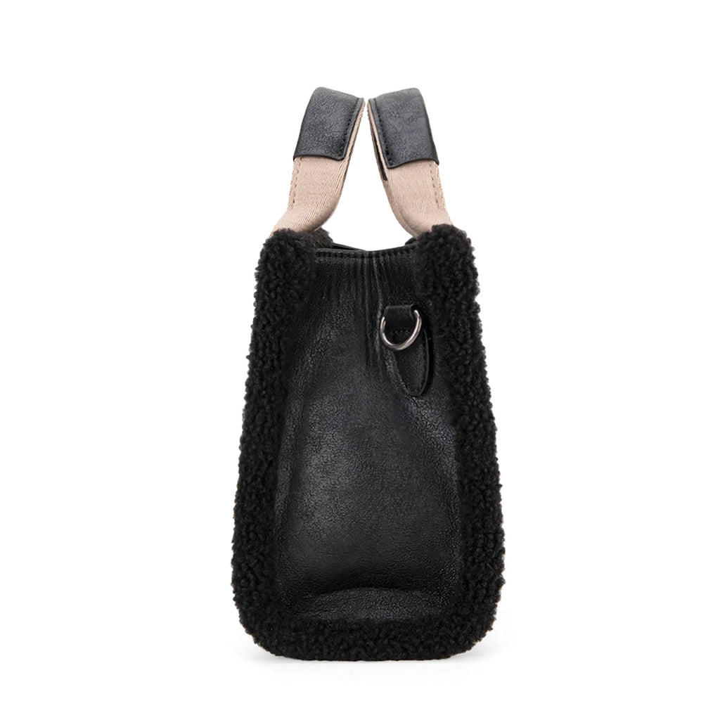 Wrangler Sherpa Small Canvas Tote/Crossbody - Black