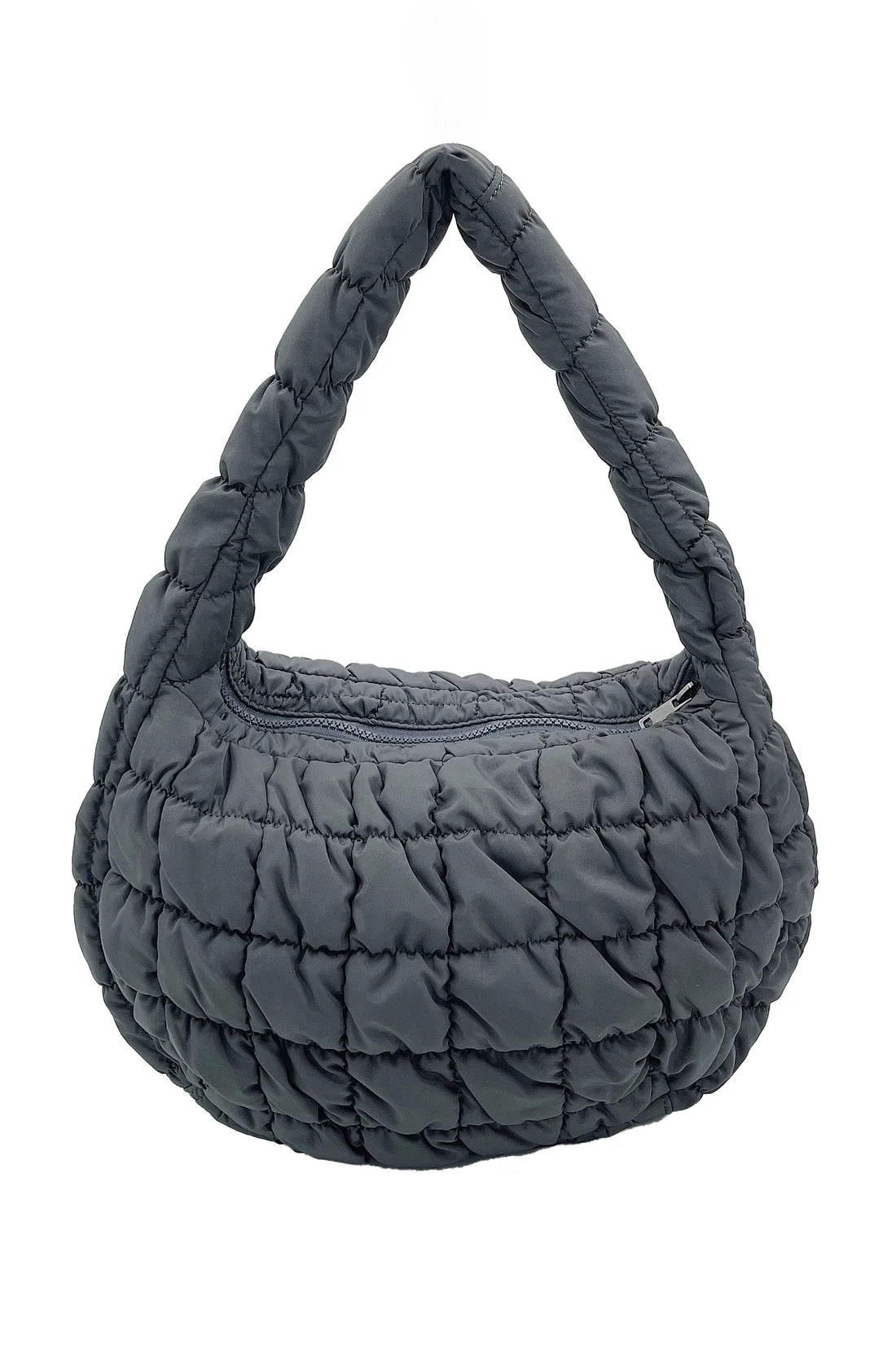 Small Gray Quilted Bag