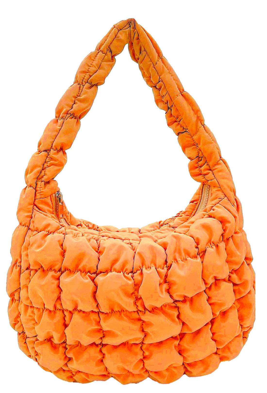 Small Tangerine Quilted Bag